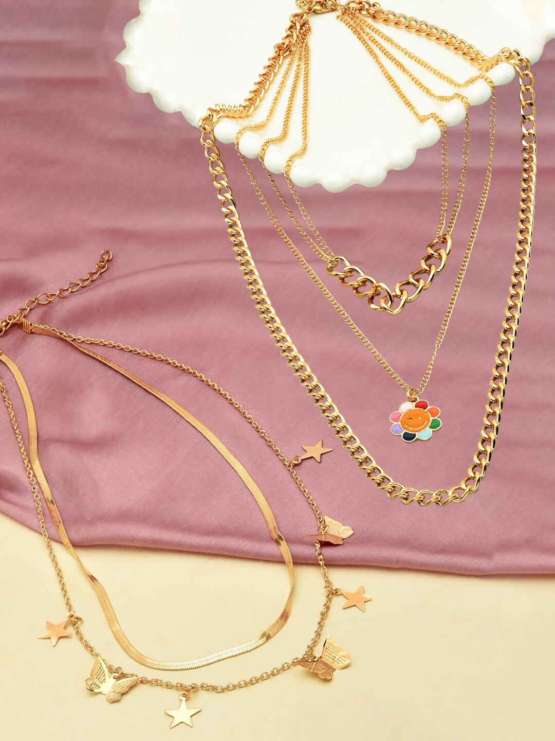 

AMI Gold-Toned Set of 2 Layered Chain