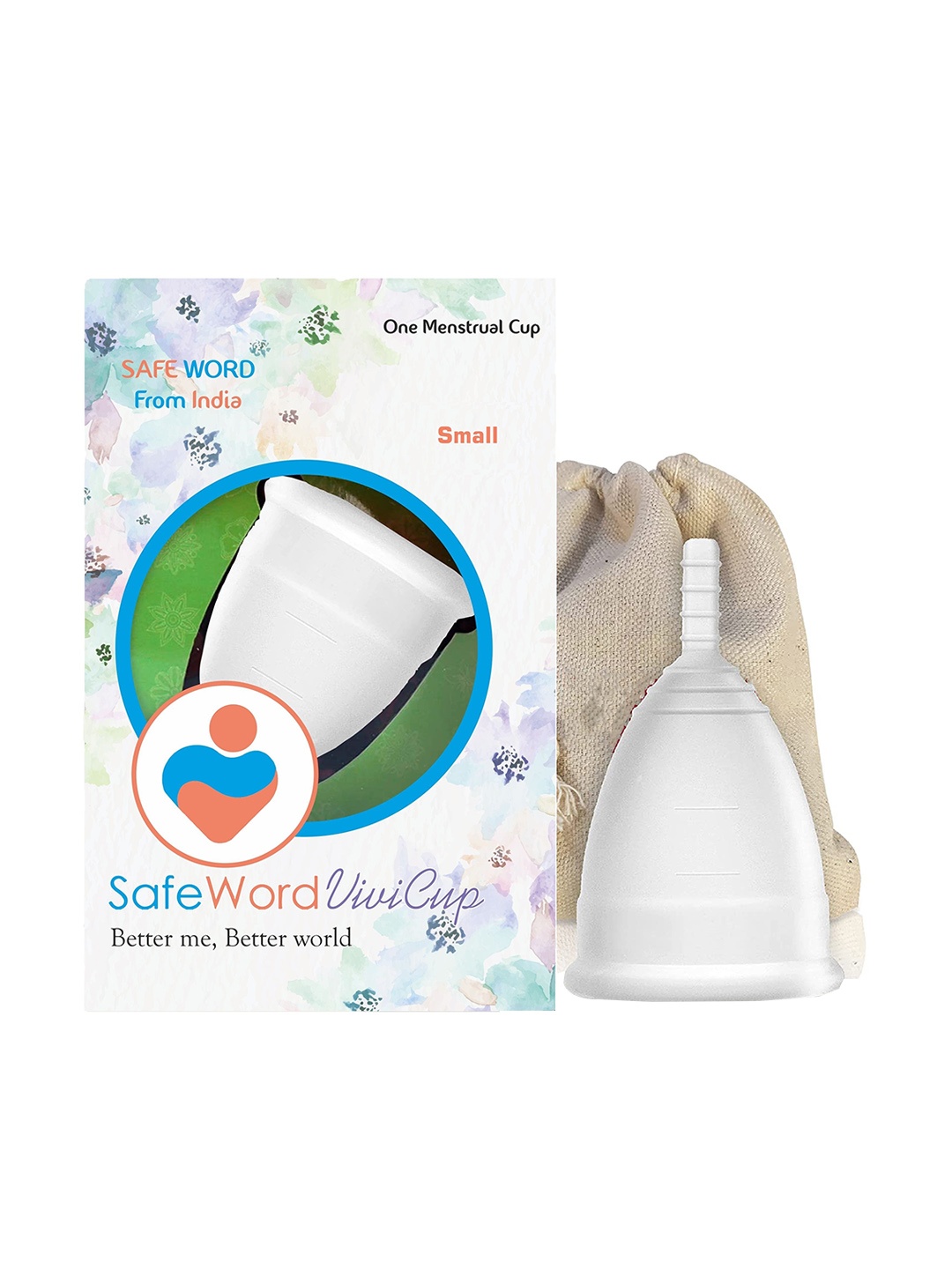 

SafeWord Better Me Better World Vivi Cup Small Menstrual Cup, White