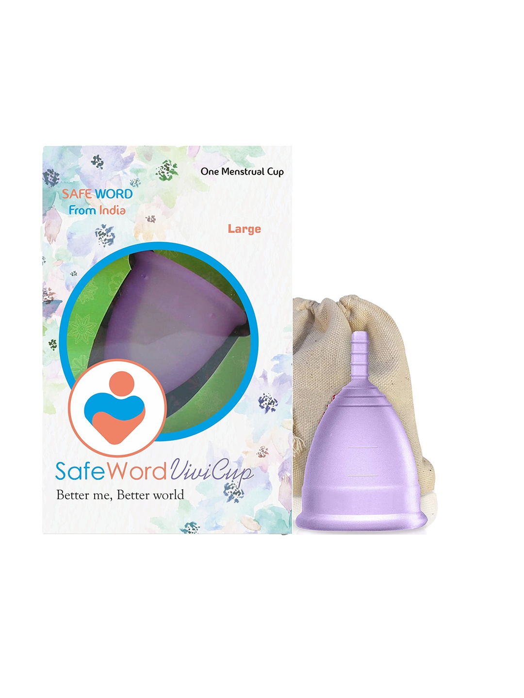 

SafeWord Better Me Better World Vivi Cup Large Menstrual Cup, Purple