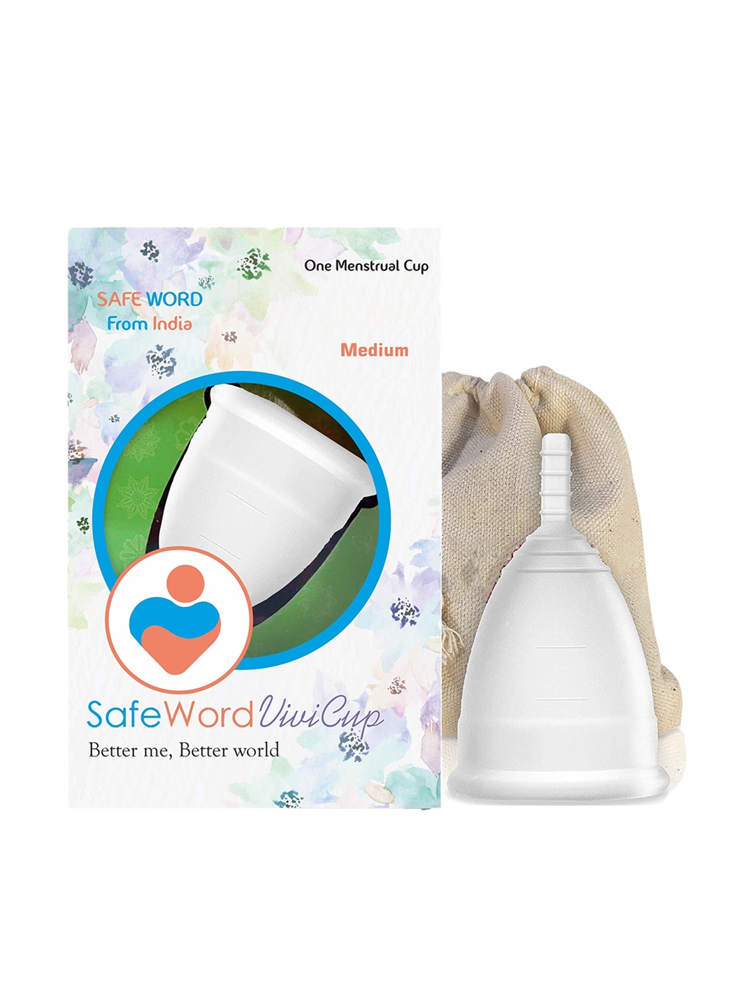 

SafeWord White Better Me Better World Menstrual Cup - Medium