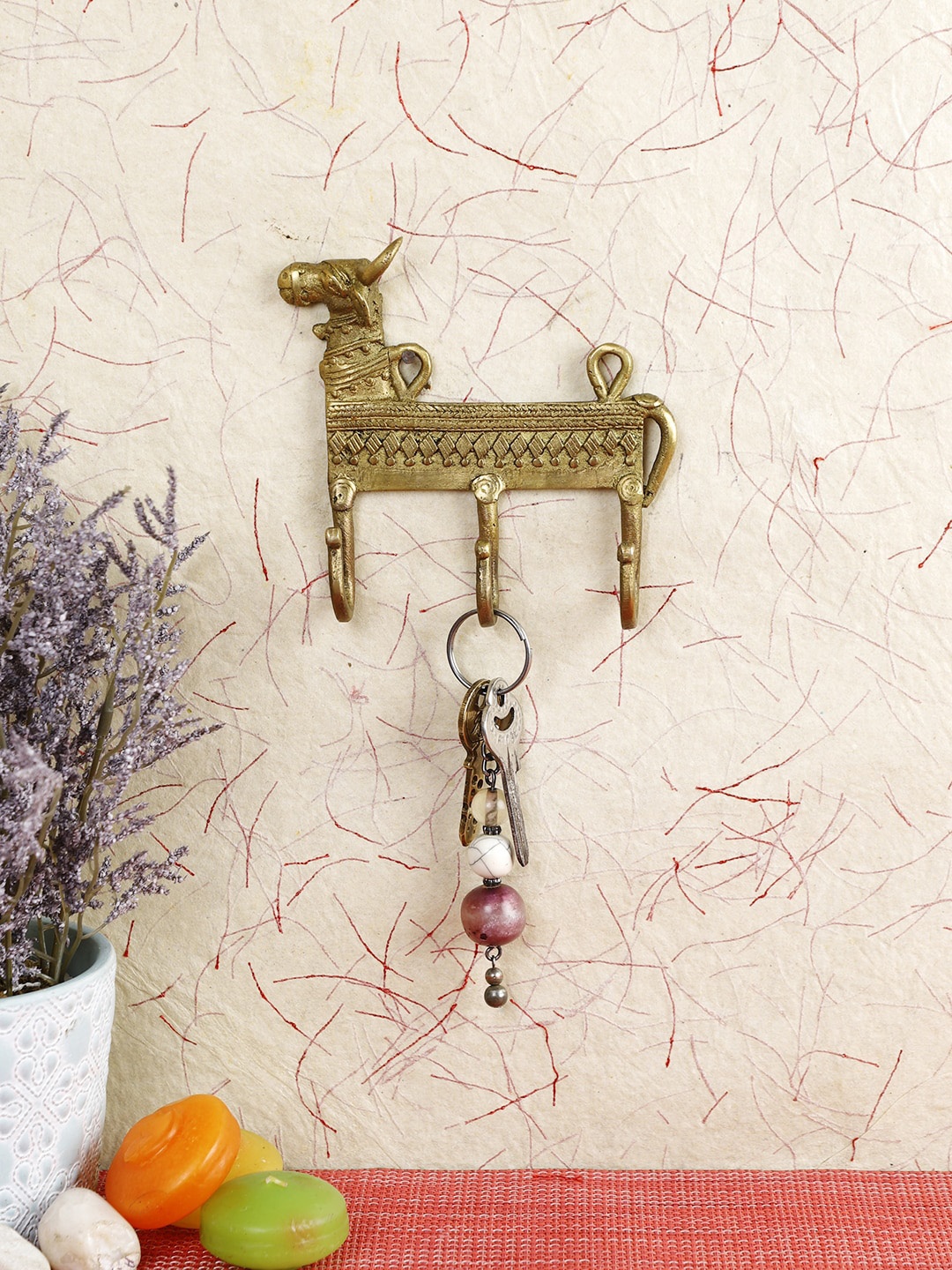 Imli Street Gold-Colored Nandi Design Keys Wall Hook