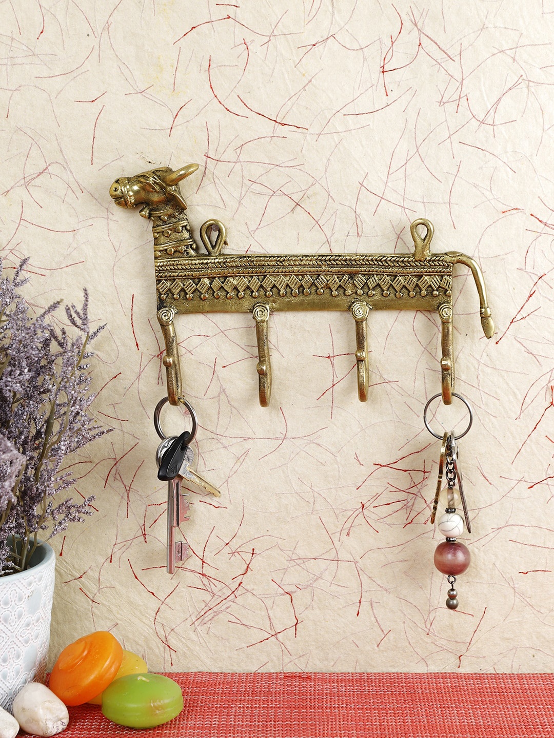 

Imli Street Gold-Toned Nandi Design Keys Wall Hook