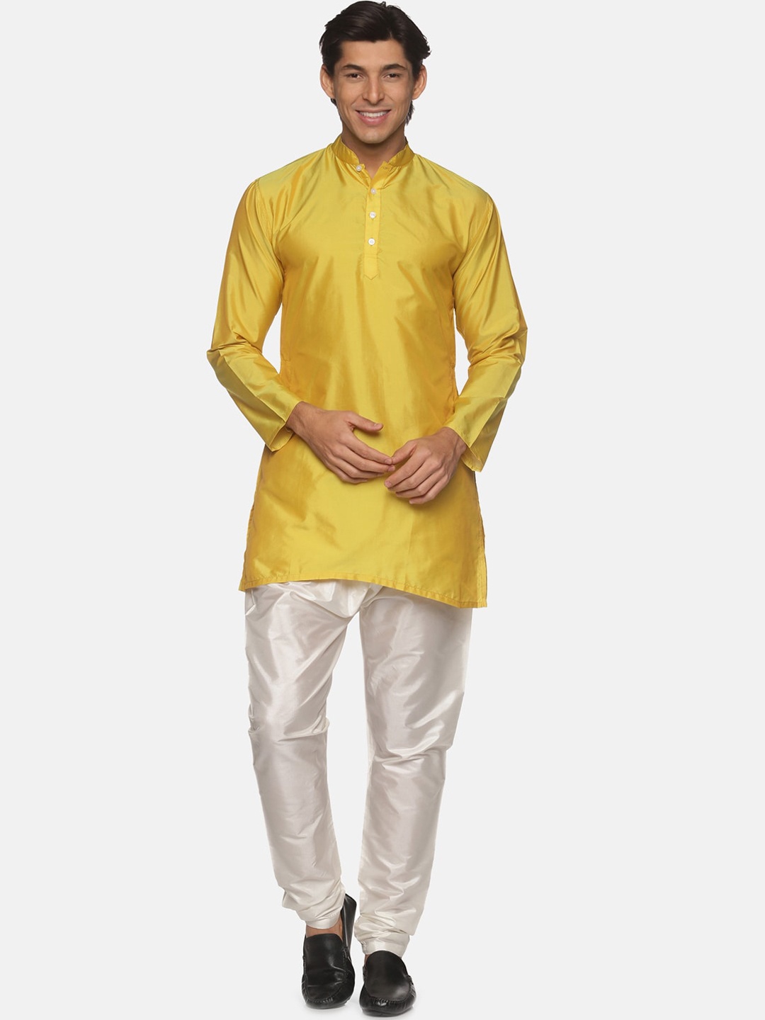 

Sethukrishna Men Yellow Kurti with Pyjamas