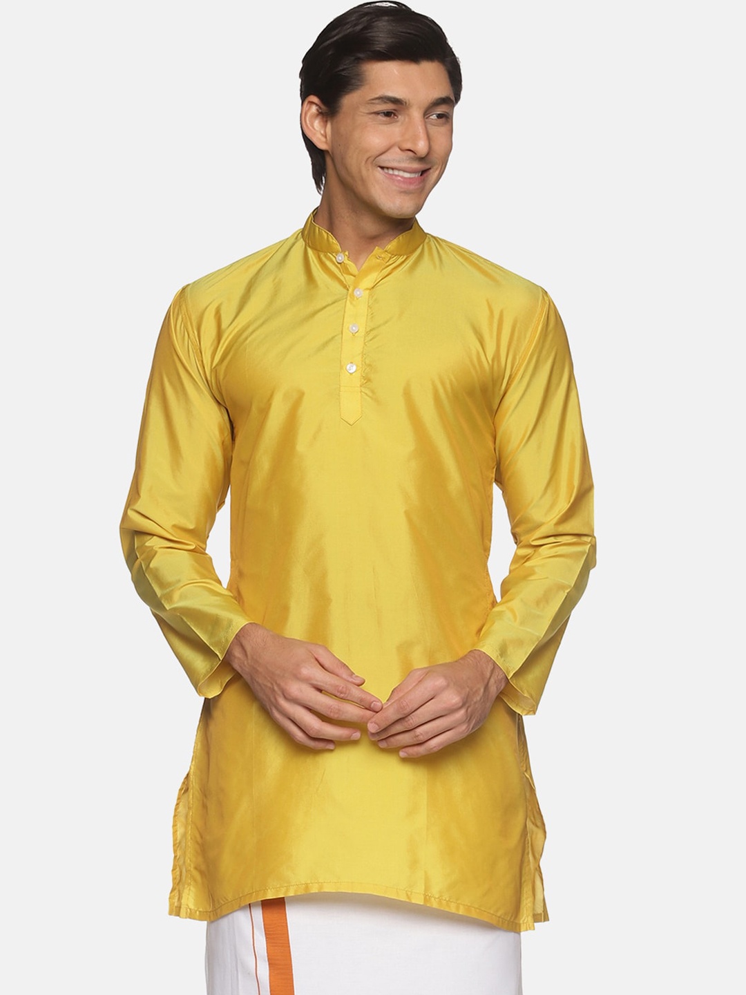 

Sethukrishna Men Yellow Kurta