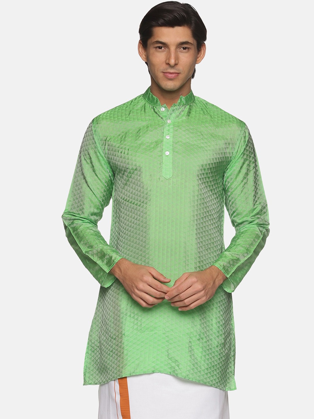 

Sethukrishna Men Green Kurta