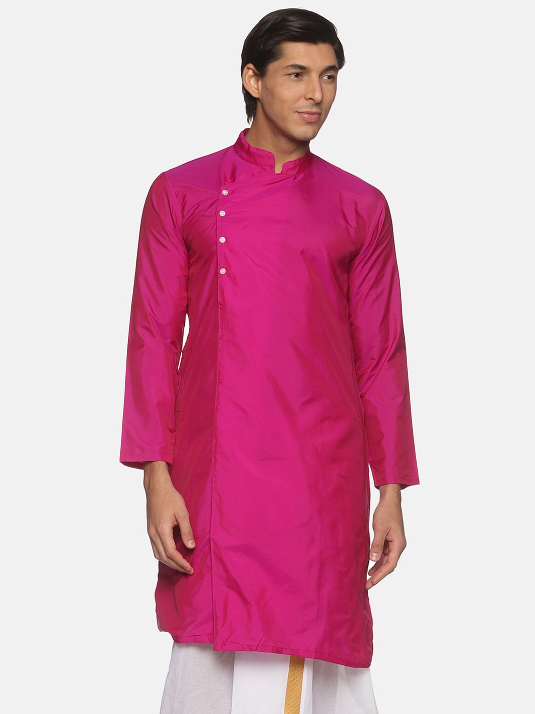 

Sethukrishna Men Magenta Kurta