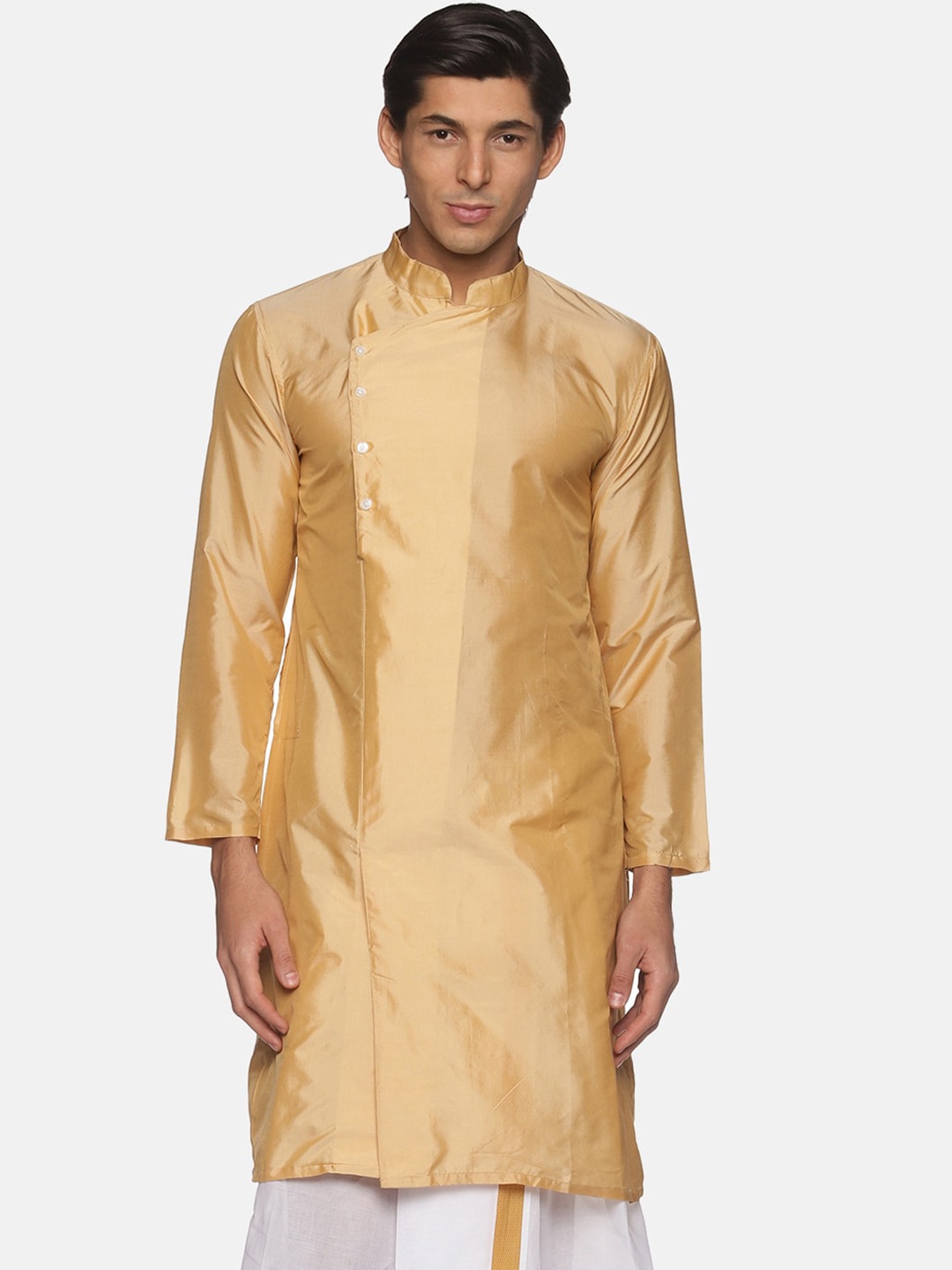 

Sethukrishna Men Beige Handloom Kurta