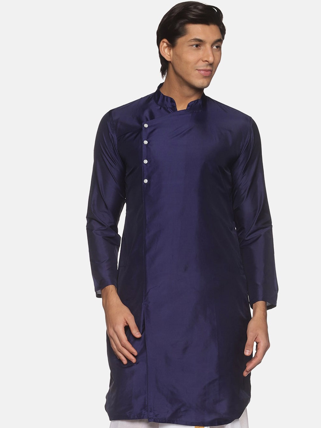 

Sethukrishna Men Navy Blue Kurta