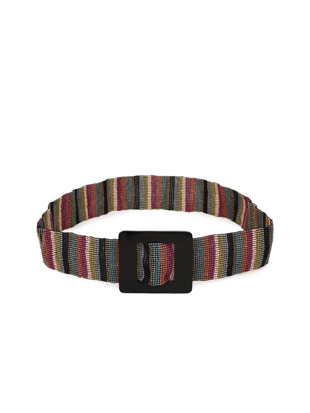 

FOREVER 21 Women Black Textured PU Belt