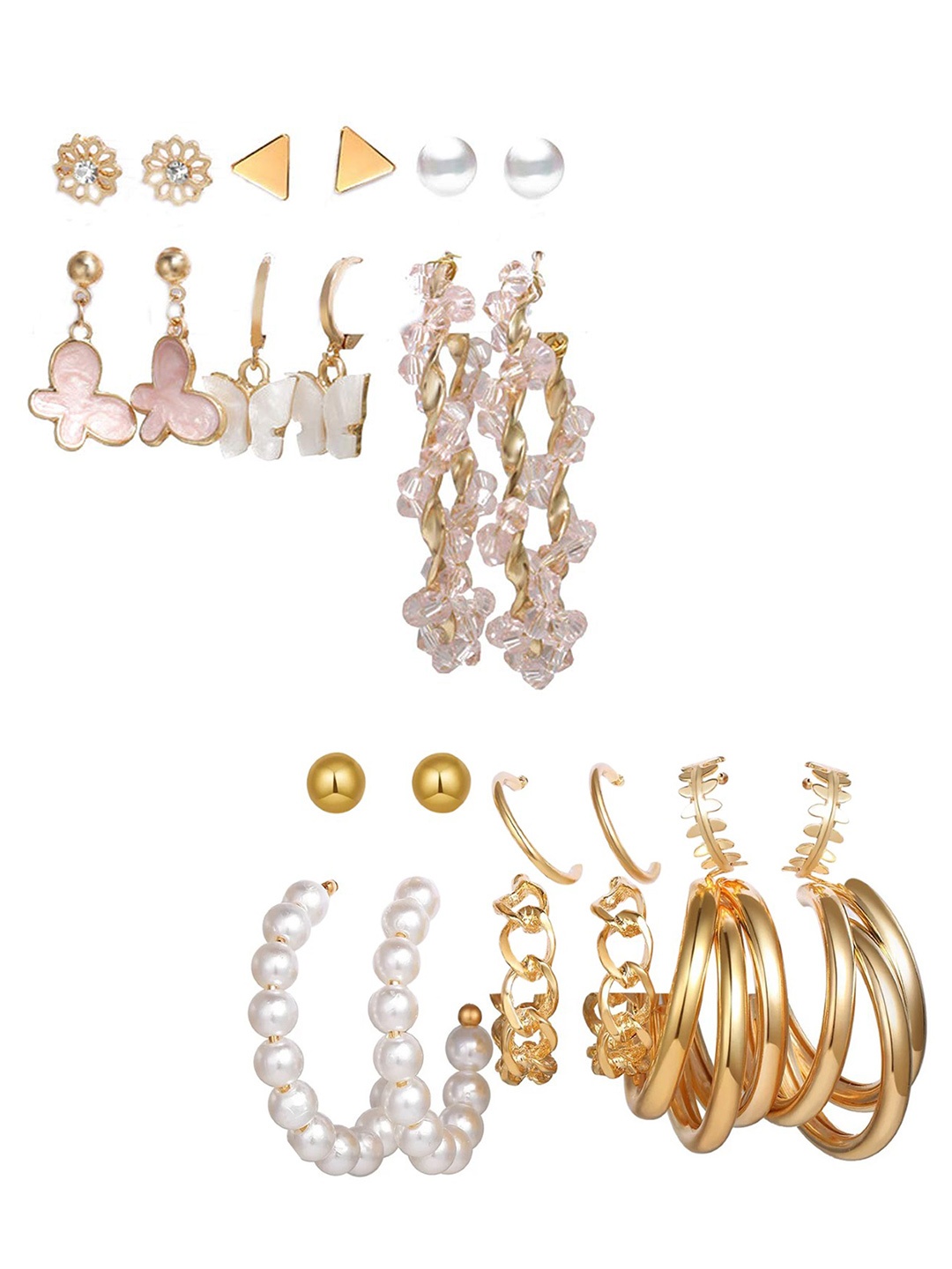 

Vembley Gold-Toned Contemporary Hoop Earrings