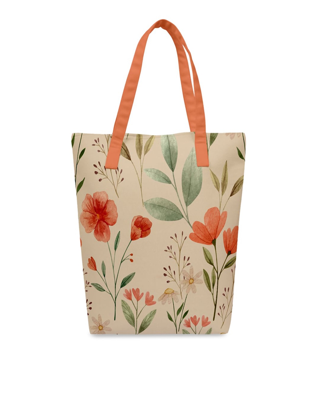 

Crazy Corner Women Beige Floral Printed Shopper Tote Bag