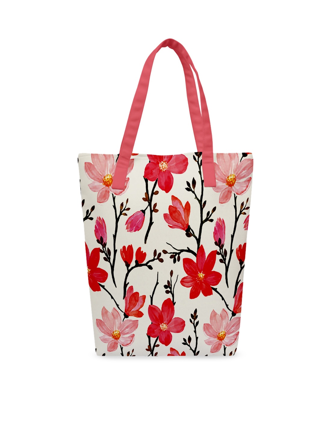 

Crazy Corner Pink Floral Printed Shopper Tote Bag, Cream