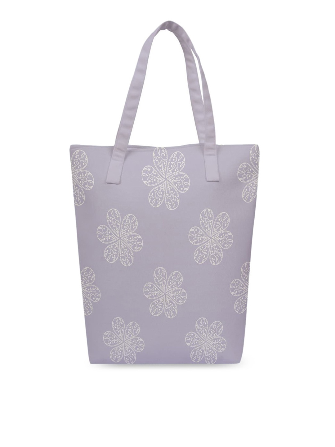 

Crazy Corner Purple Floral Printed Structured Tote Bag