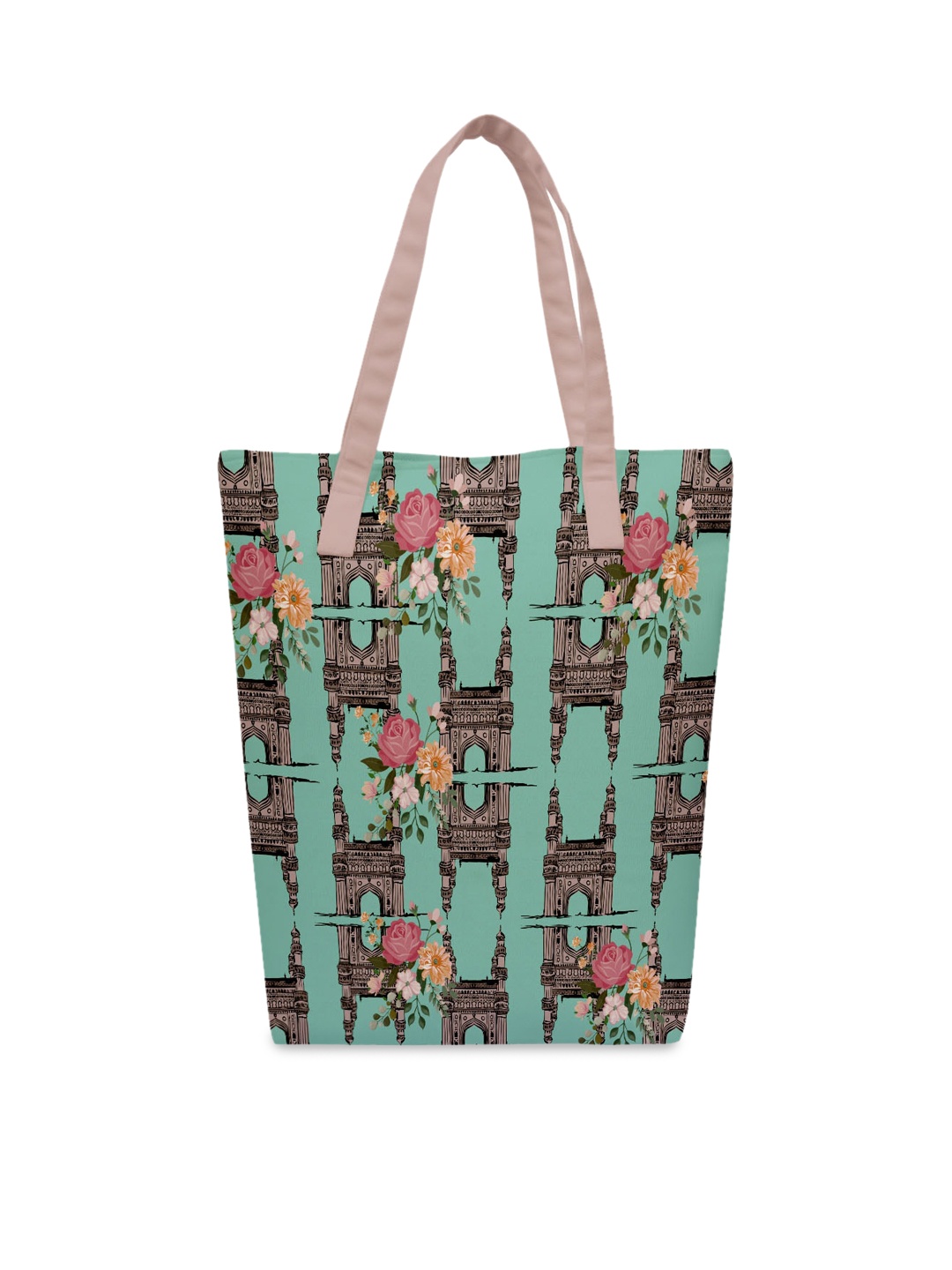

Crazy Corner Blue Printed Canvas Shopper Tote Bag