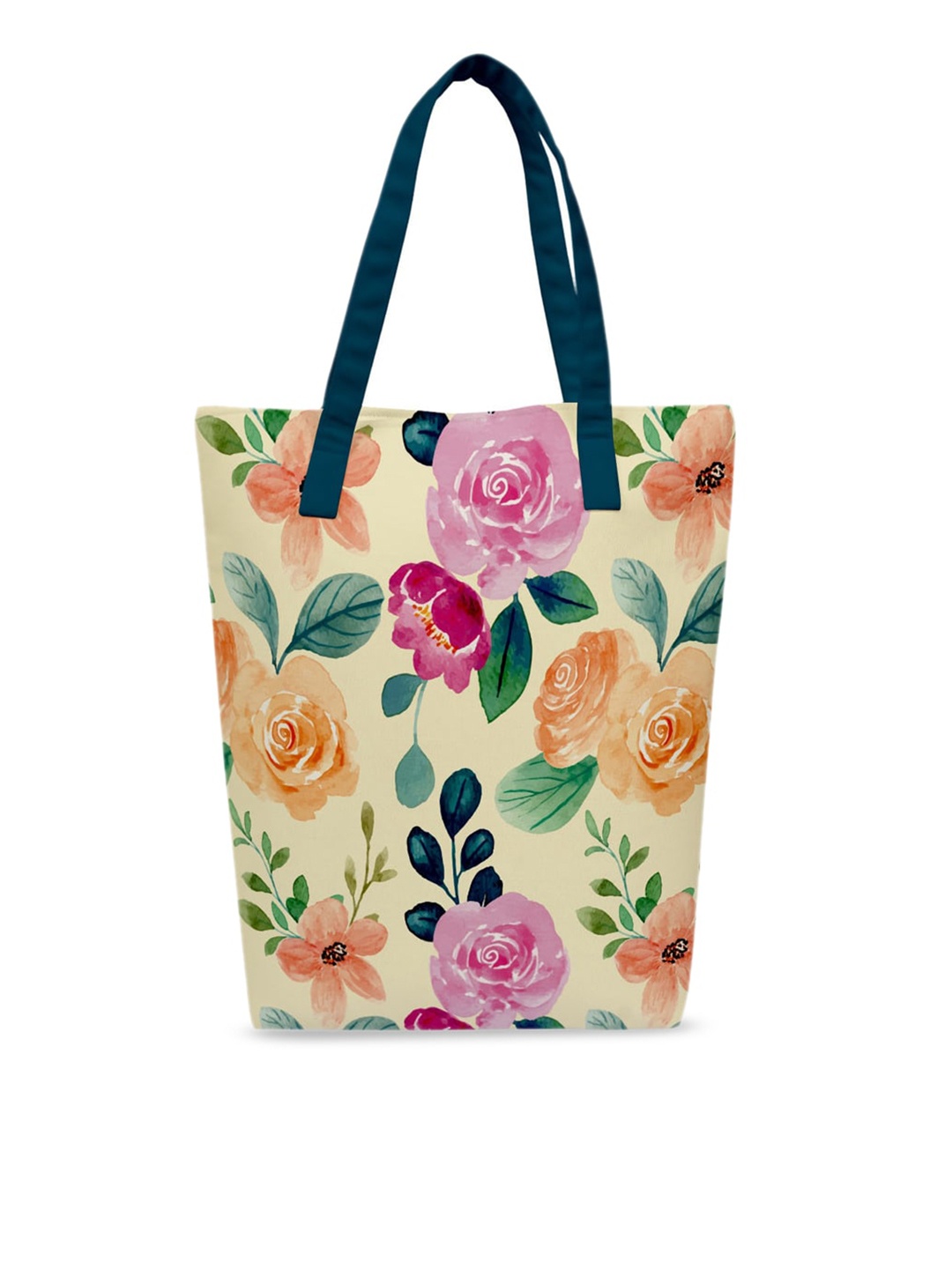 

Crazy Corner Women Yellow Floral Printed Shopper Tote Bag