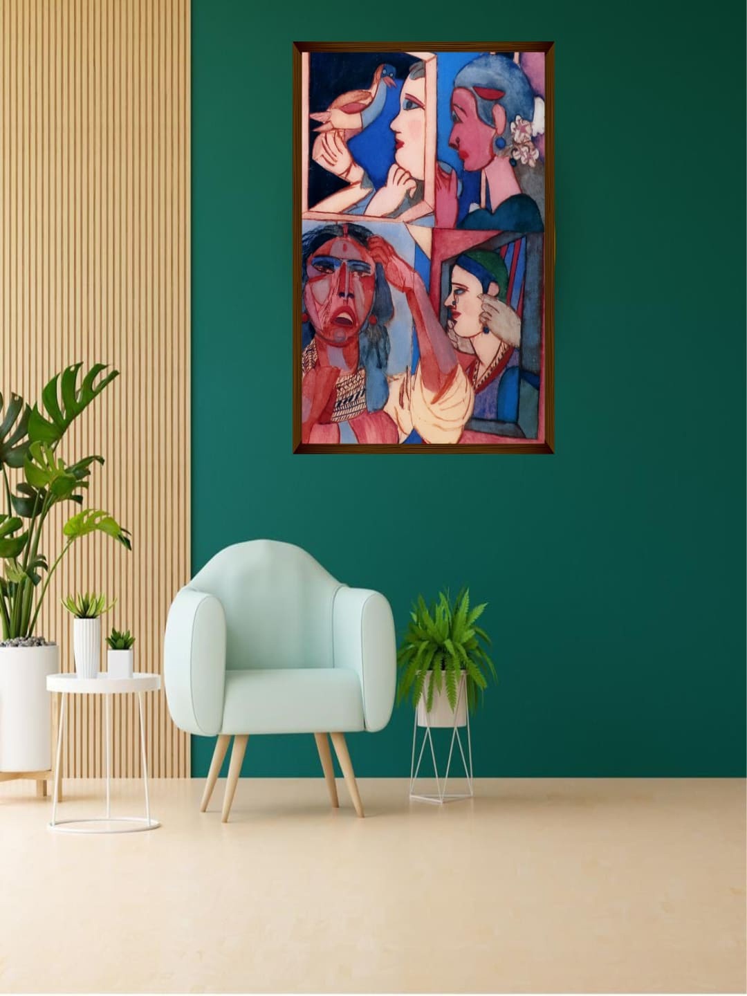 

The Art House Multicolor Abstract Painting Wall Art, Multi