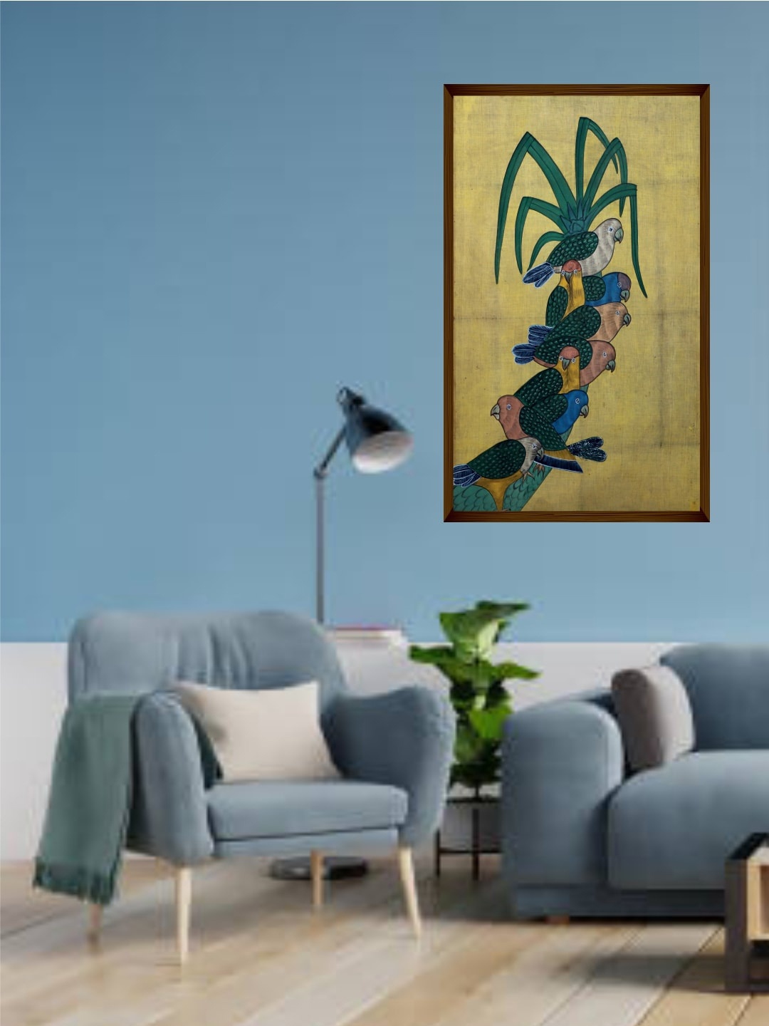 

The Art House Yellow & Green Abstract Painting Wall Art