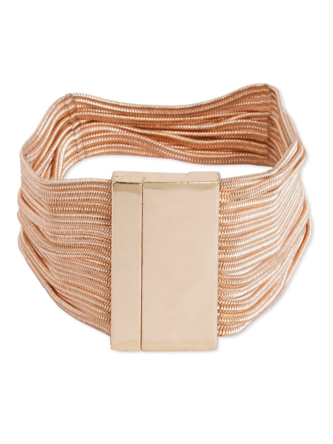 

Blisscovered Women Beige Multistrand Cuff Bracelet