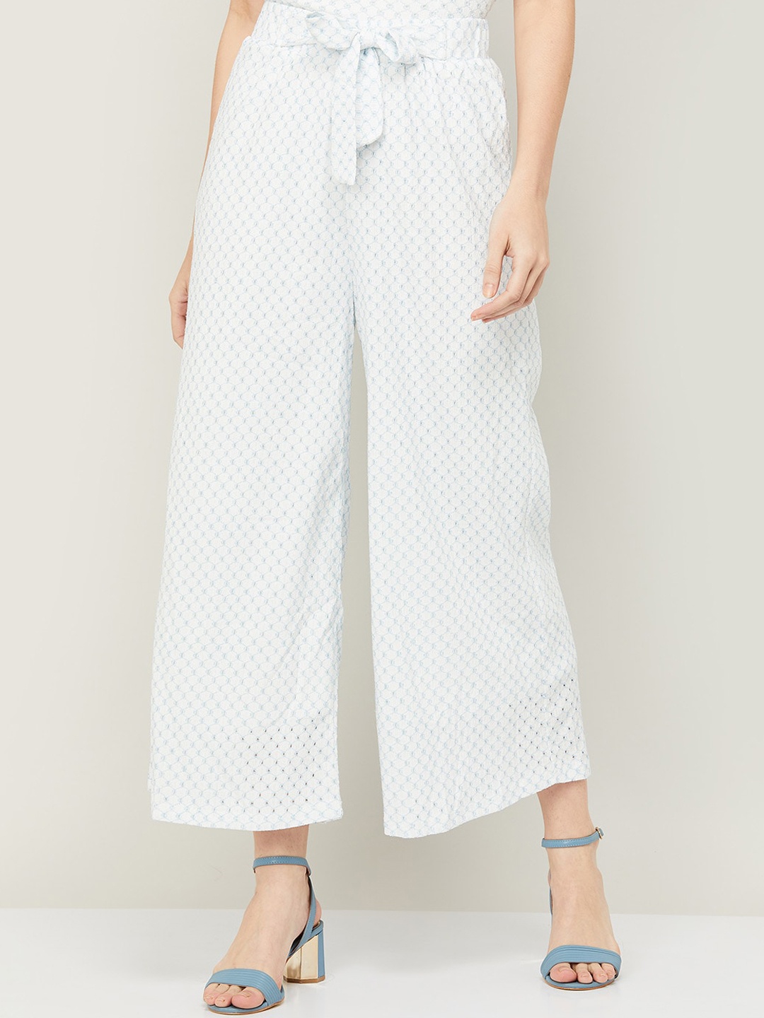

CODE by Lifestyle Women Blue Printed Trousers