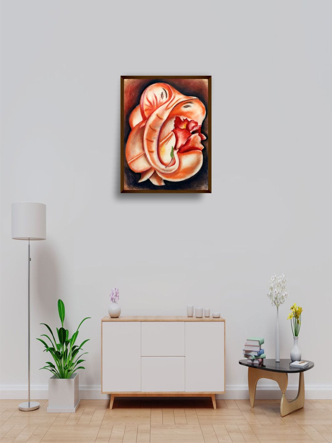 

The Art House Red & Black Abstract Printed Canvas Painting Wall Art