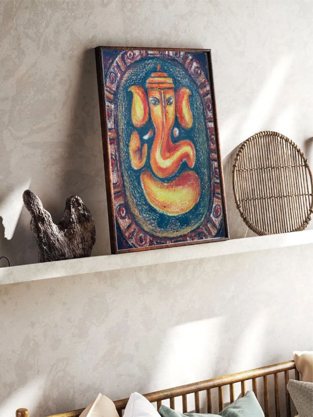 

The Art House Teal & Orange Abstract Painting Wall Art
