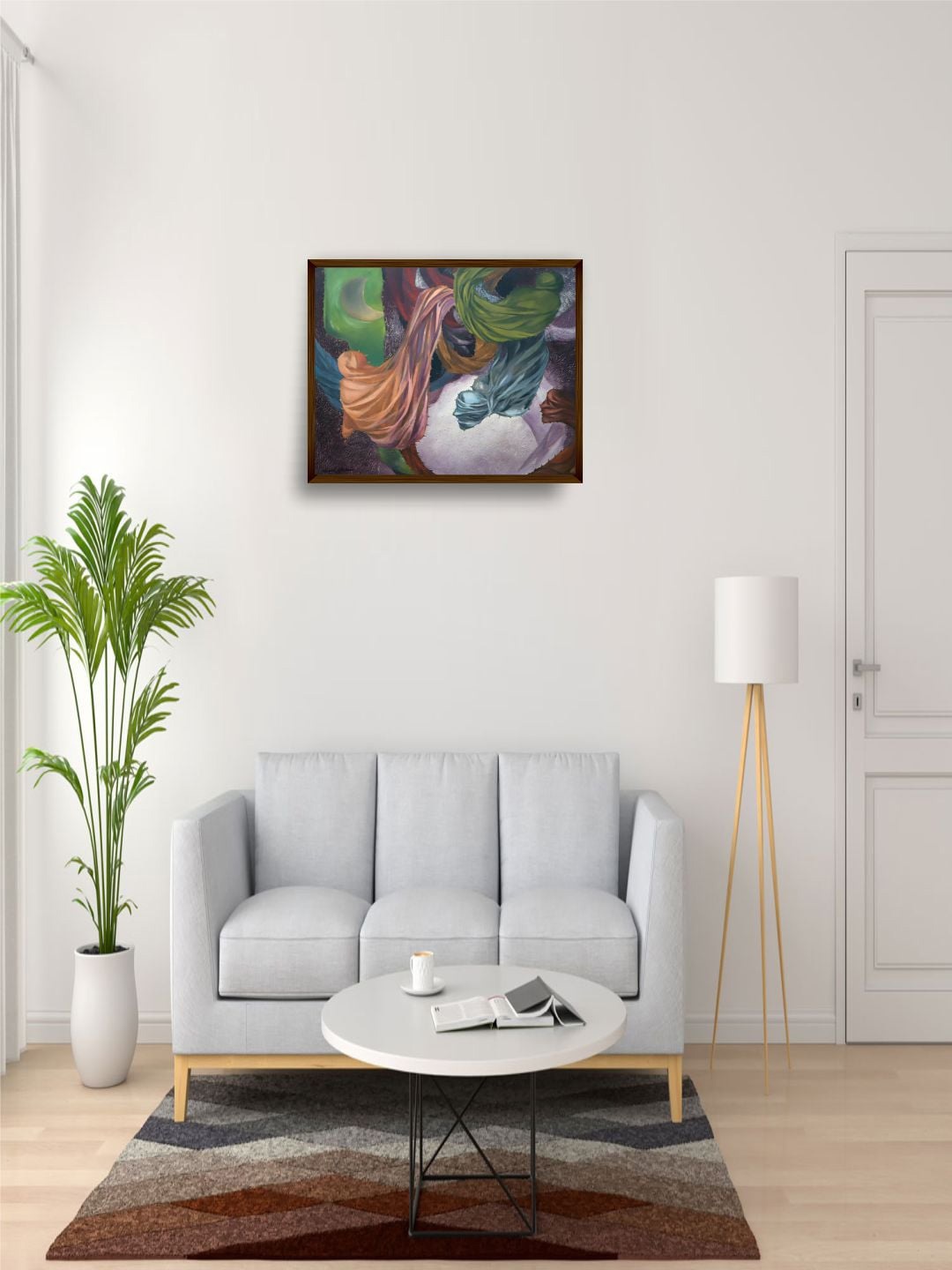 

The Art House Green & Brown Abstract Painting Framed Wall Art