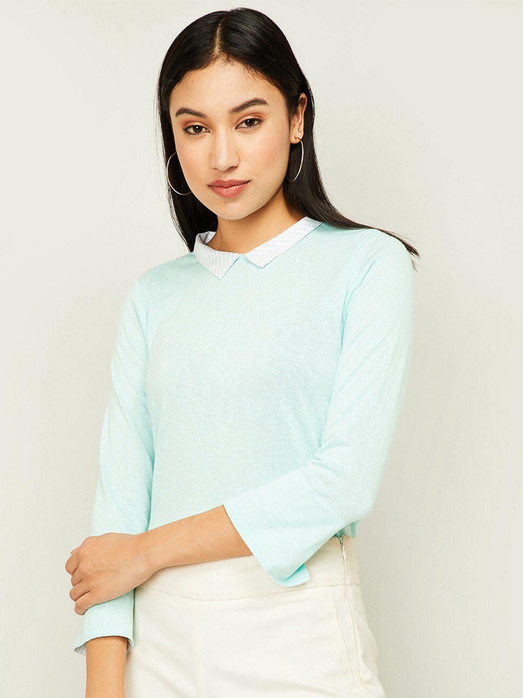 

Fame Forever by Lifestyle Women Blue Shirt Style Top