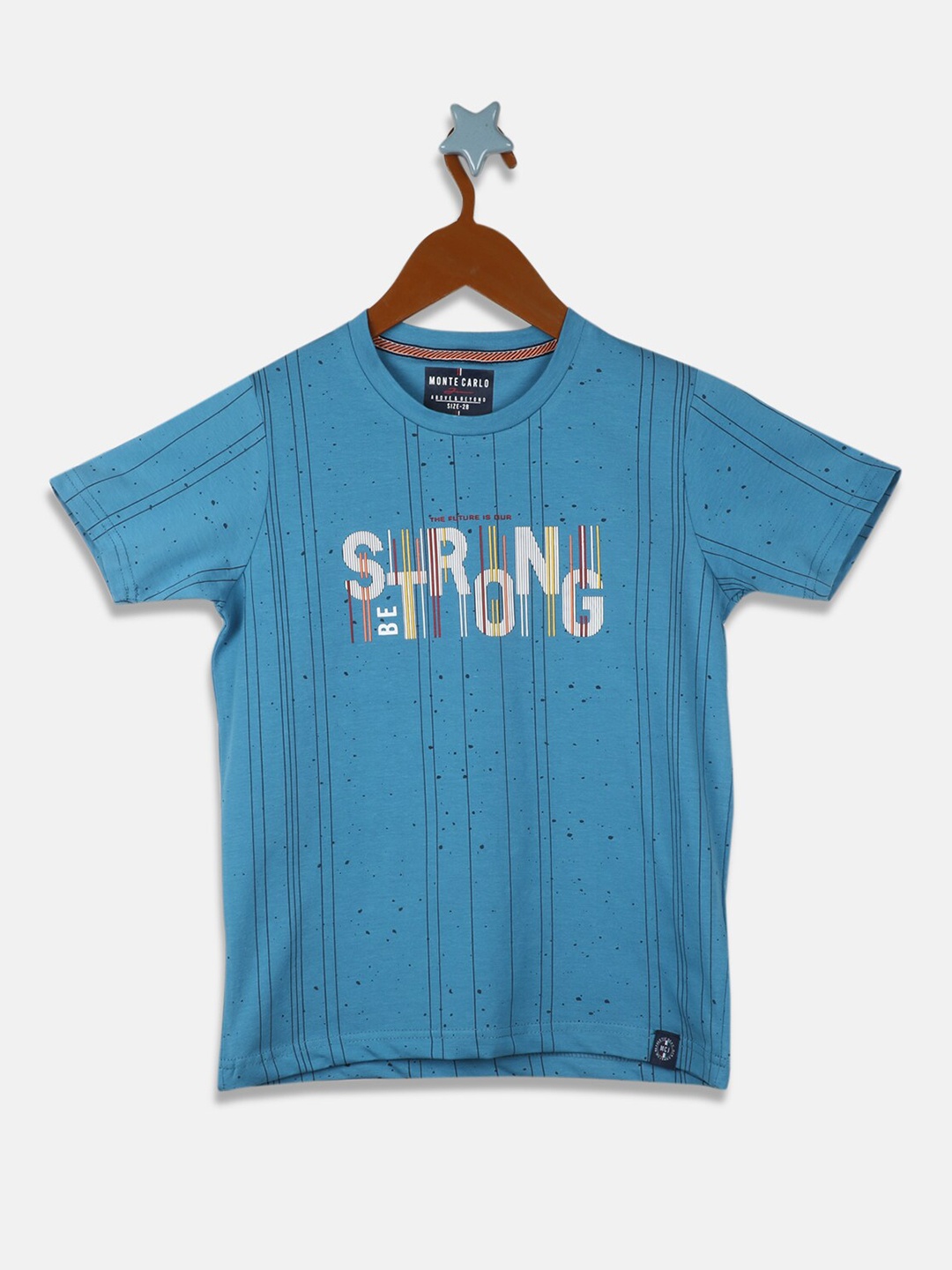 

Monte Carlo Boys Blue & White Typography Printed T-shirt