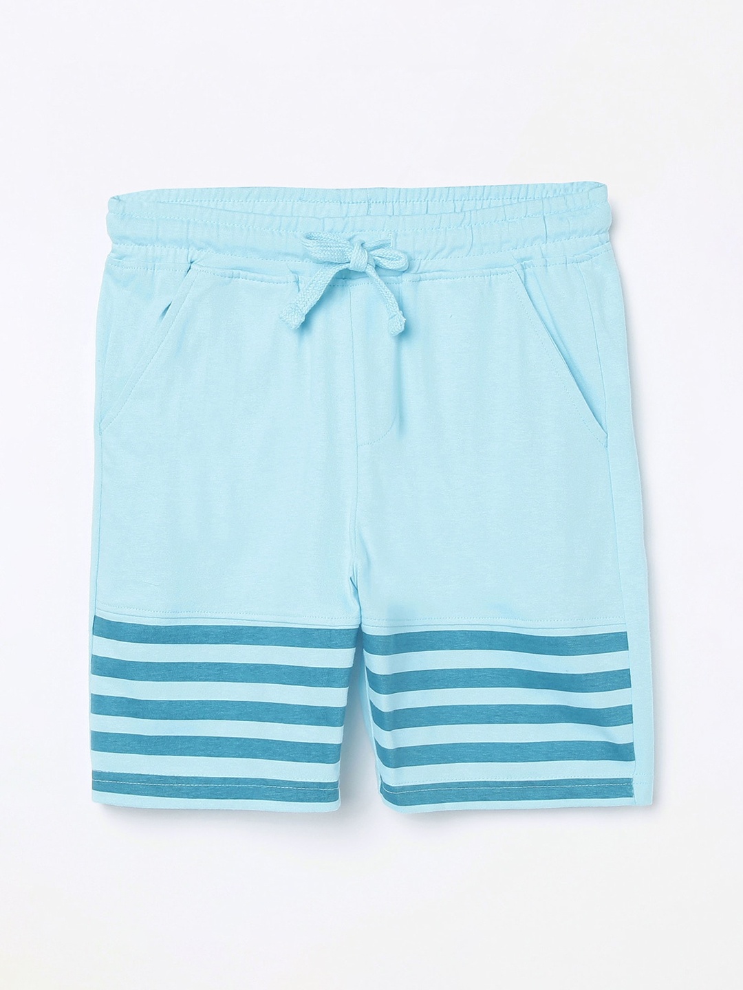 

Fame Forever by Lifestyle Boys Blue Striped Slim Fit Cotton Shorts