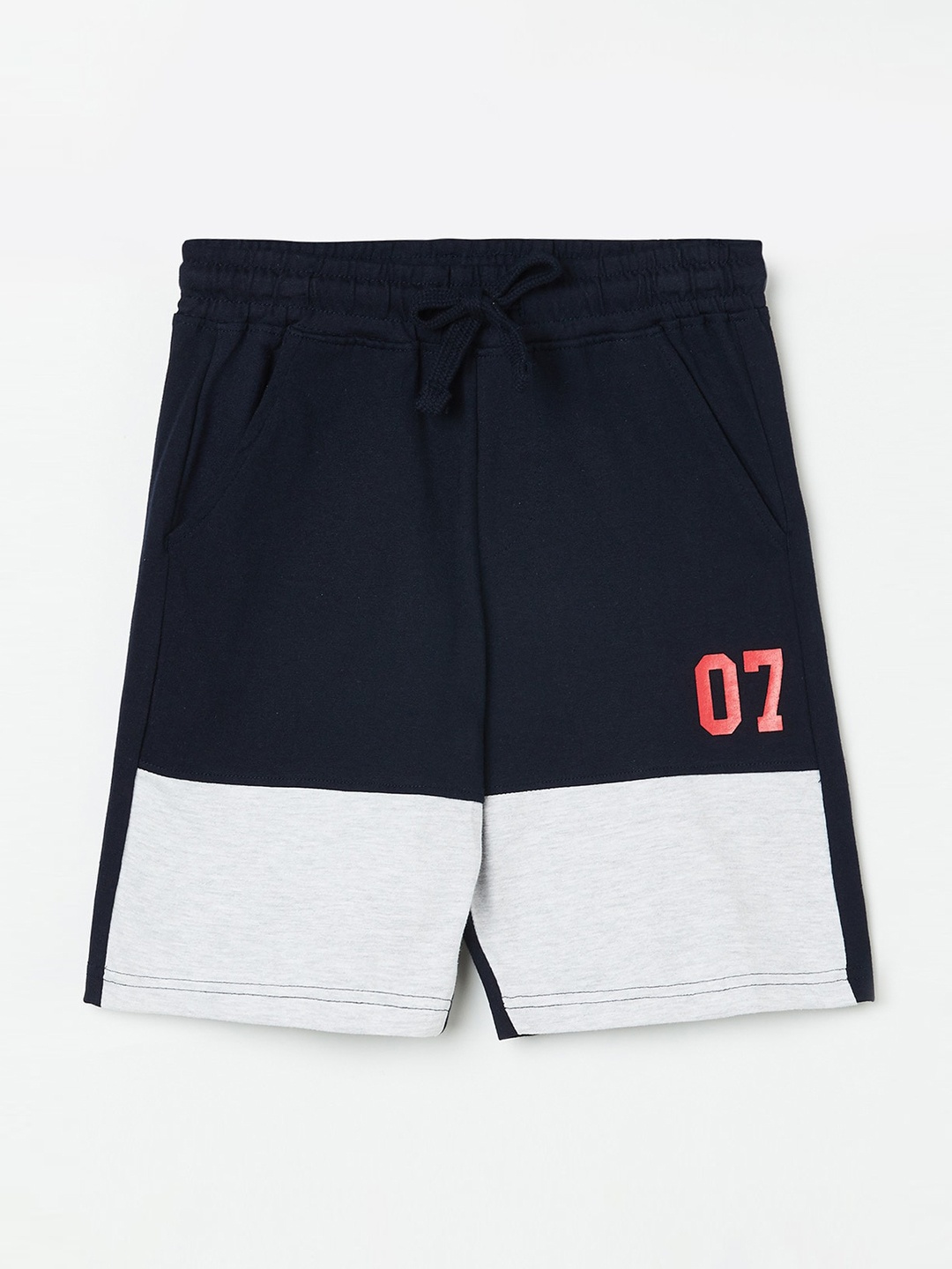 

Fame Forever by Lifestyle Boys Navy Blue Colourblocked Slim Fit Cotton Shorts