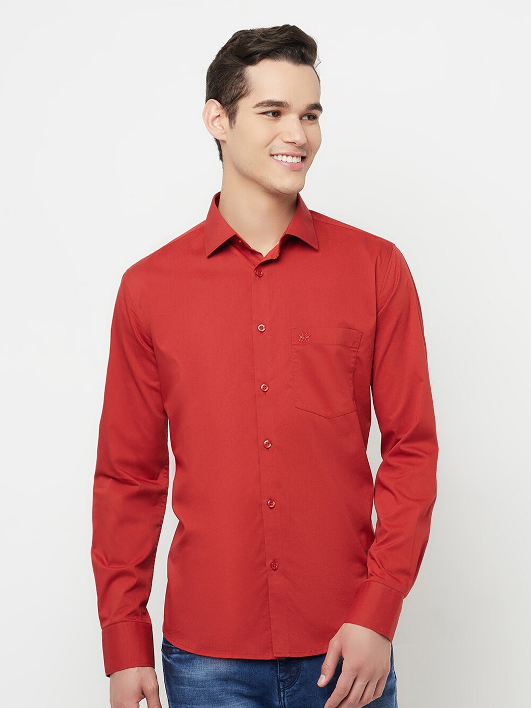 

Crimsoune Club Men Red Slim Fit Casual Shirt