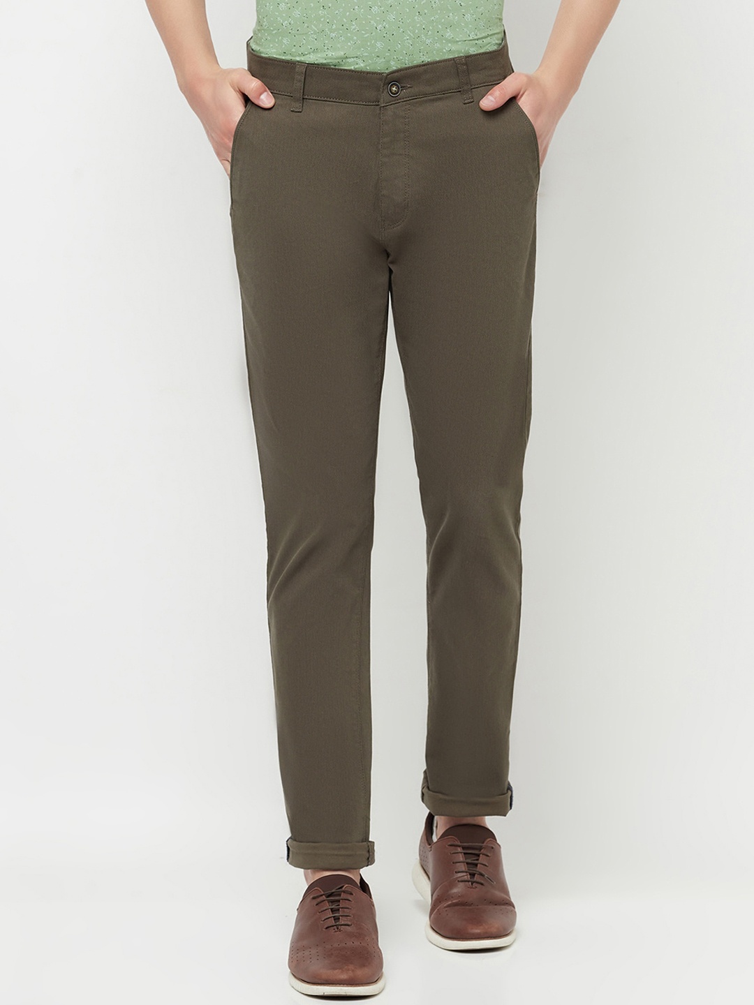 

Crimsoune Club Men Olive Green Original Slim Fit Trousers