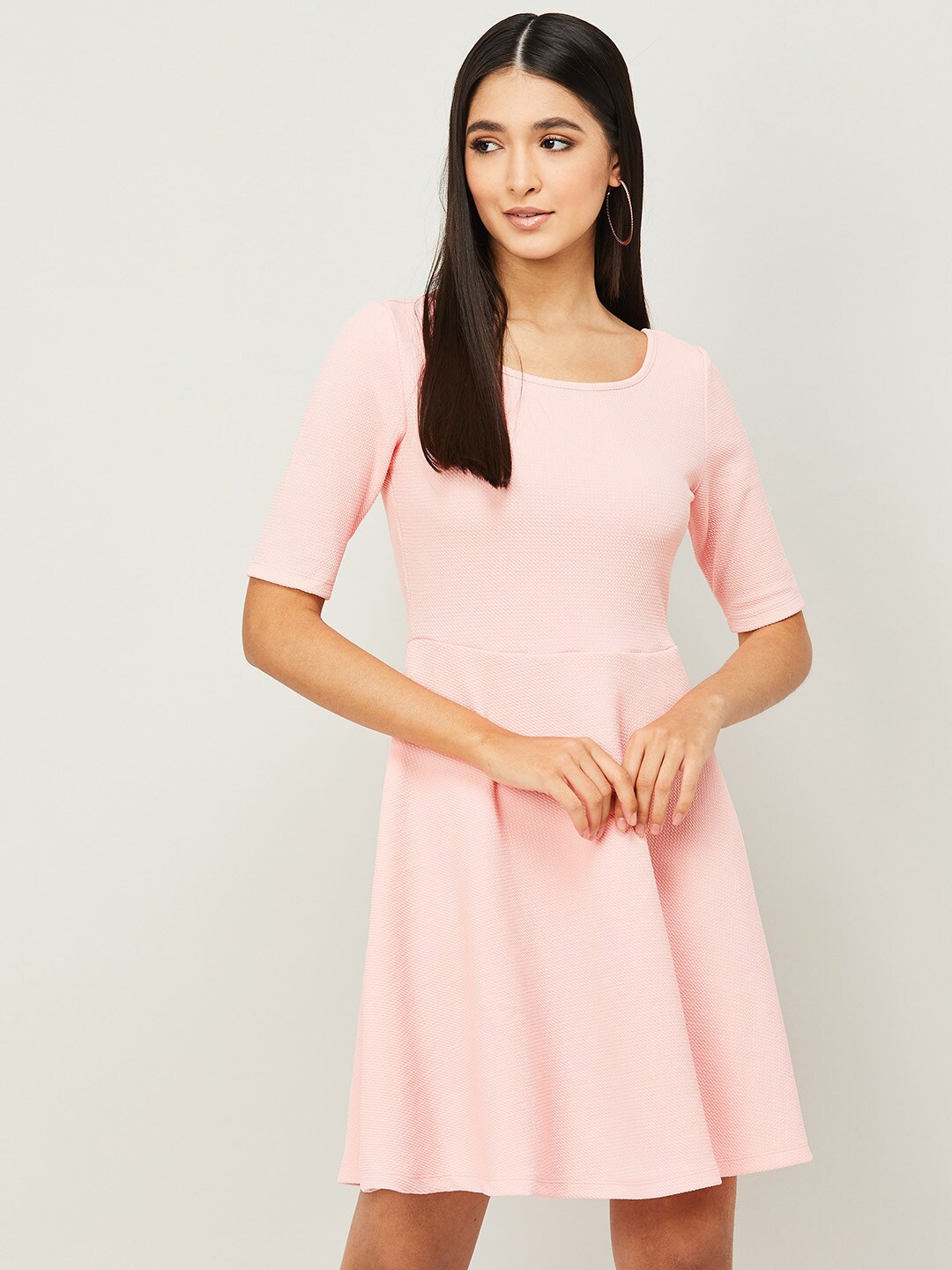 

Ginger by Lifestyle Pink Solid Dress