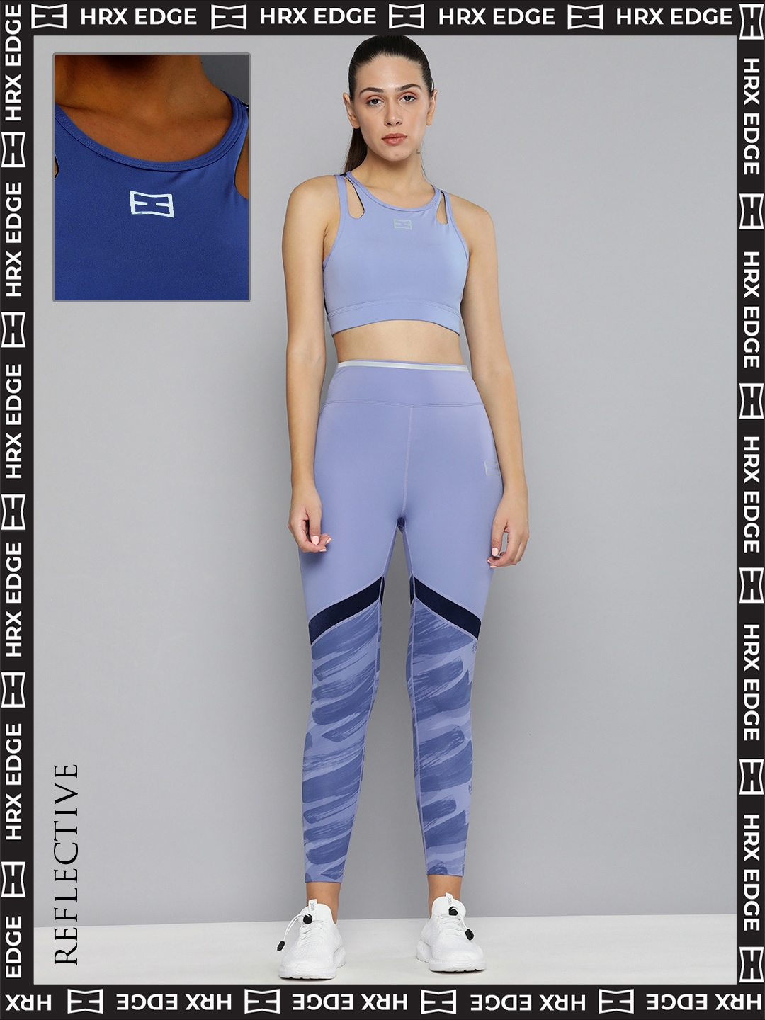

HRX By Hrithik Roshan Women Lavender Rapid-Dry Solid EDGE Sports Bra