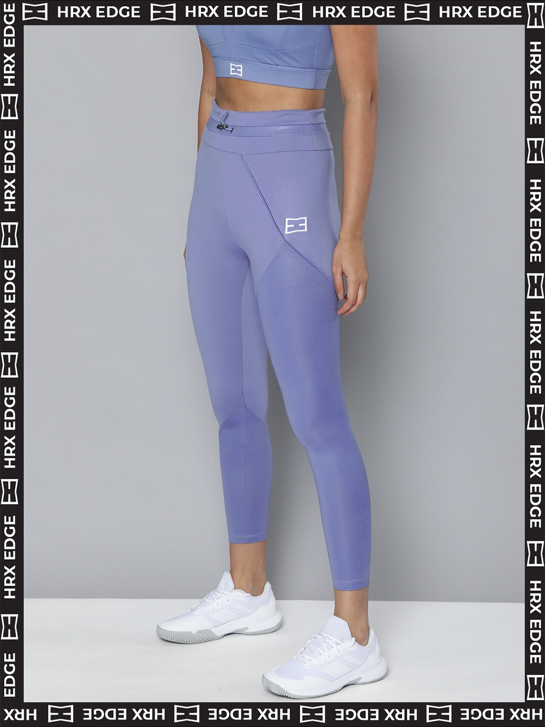

HRX By Hrithik Roshan EDGE Women Lavender Solid Rapid-Dry Tights