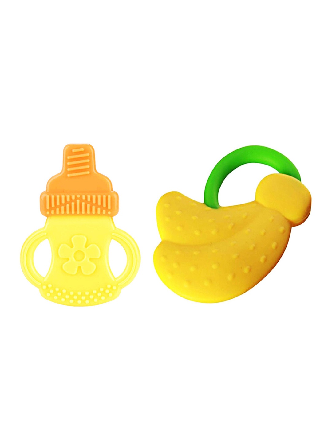 

The Little Lookers Pack of 2 Silicone Fruit Shape Teether, Yellow