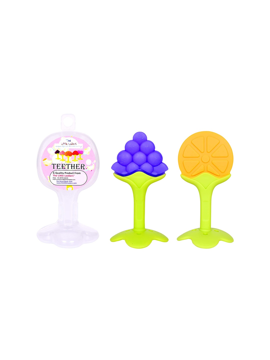 

The Little Lookers Pack of 3 Silicone BPA Free Teether, Purple