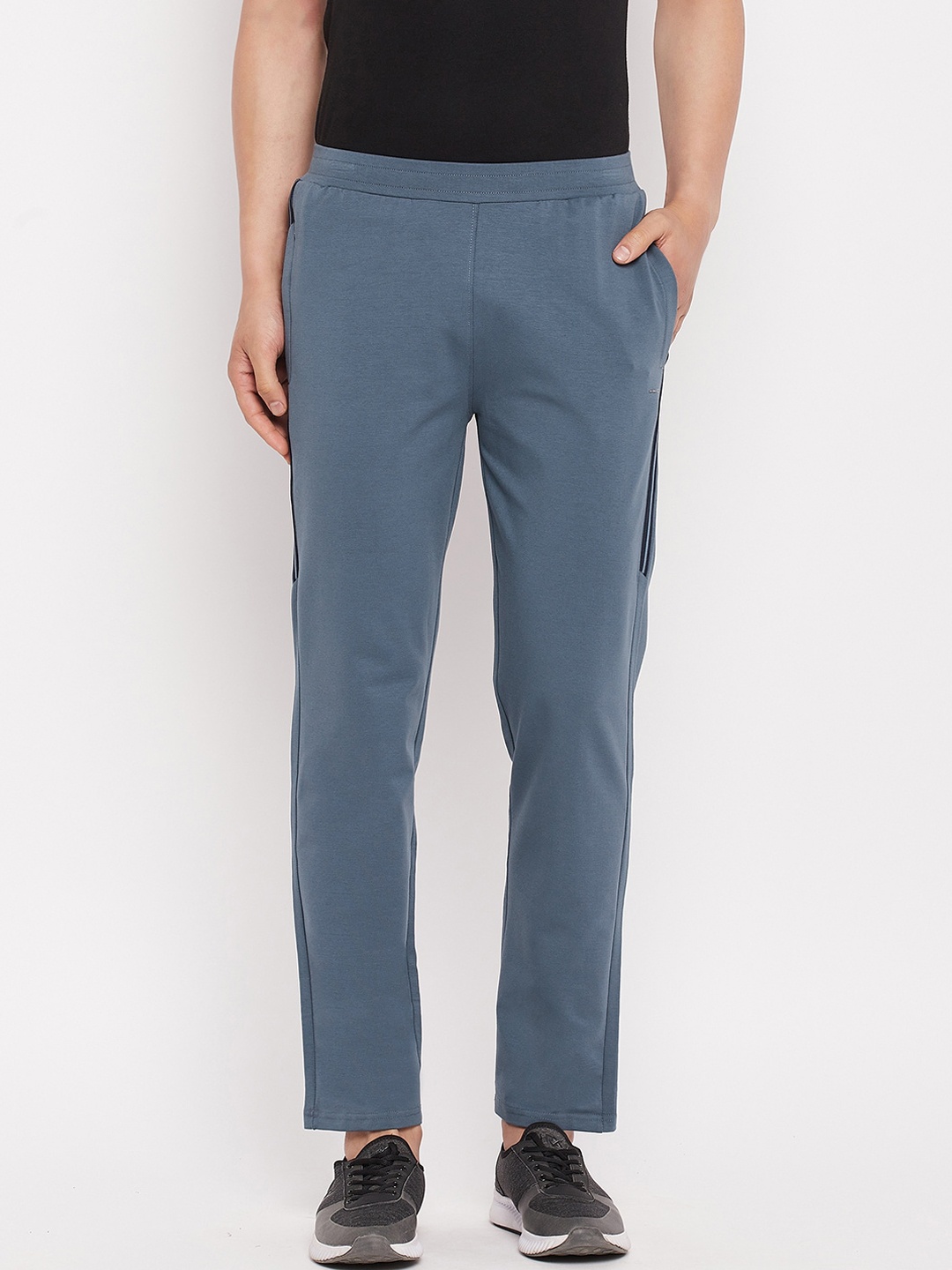 

Okane Men Blue Solid Regular Fit Track Pants