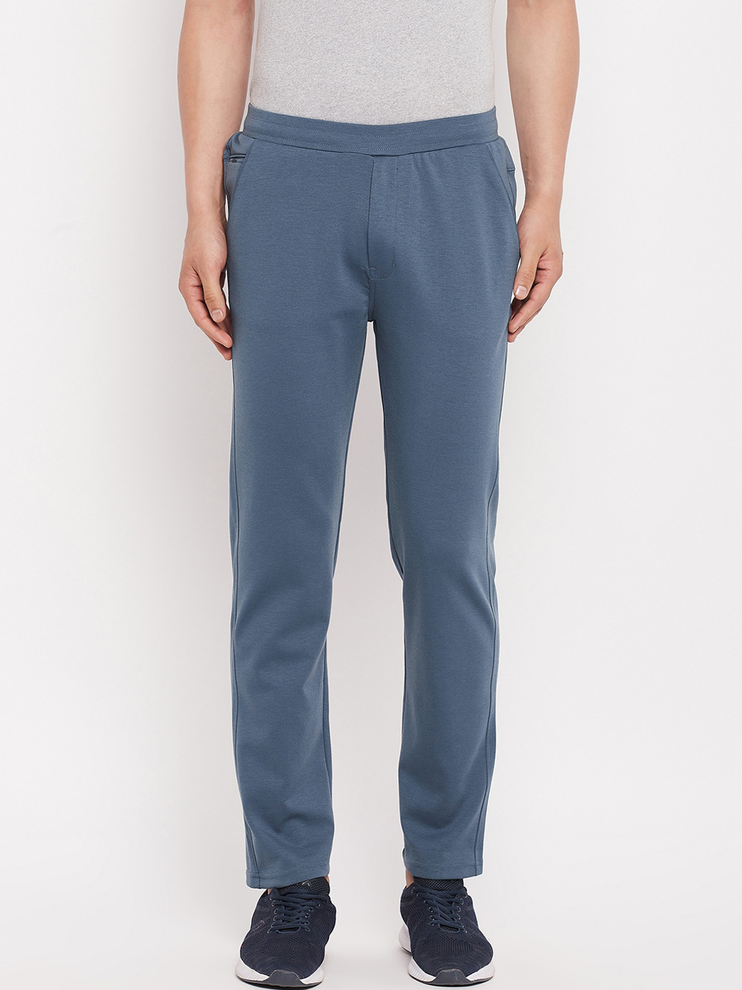 

Okane Men Blue Solid Track Pants