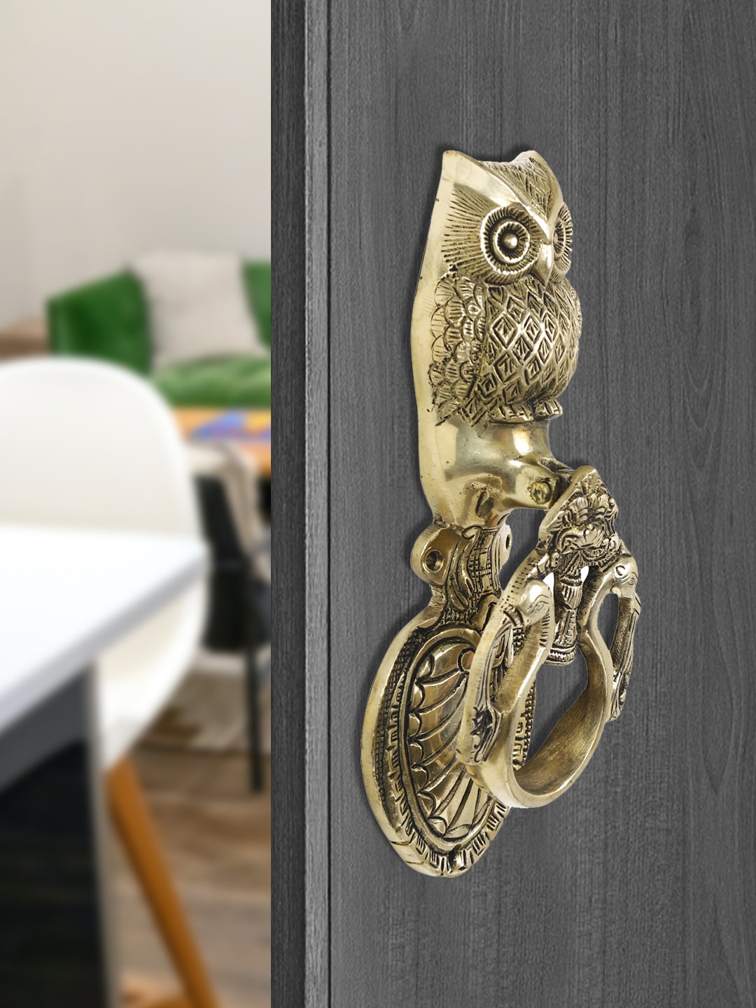 

Imli Street Gold-Toned Textured Brass Door Knocker