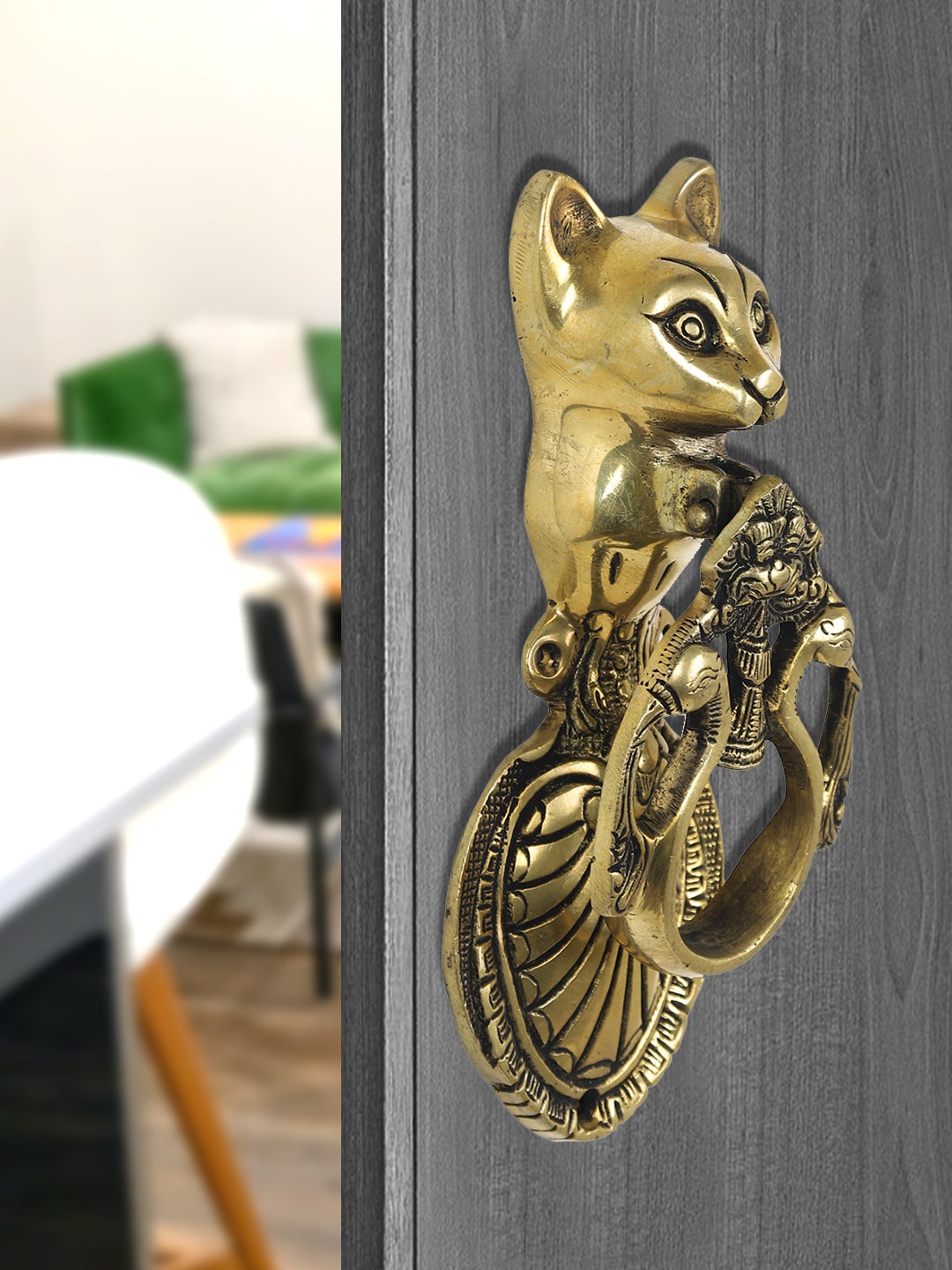 

Imli Street Gold-Toned Textured Brass Door Knocker