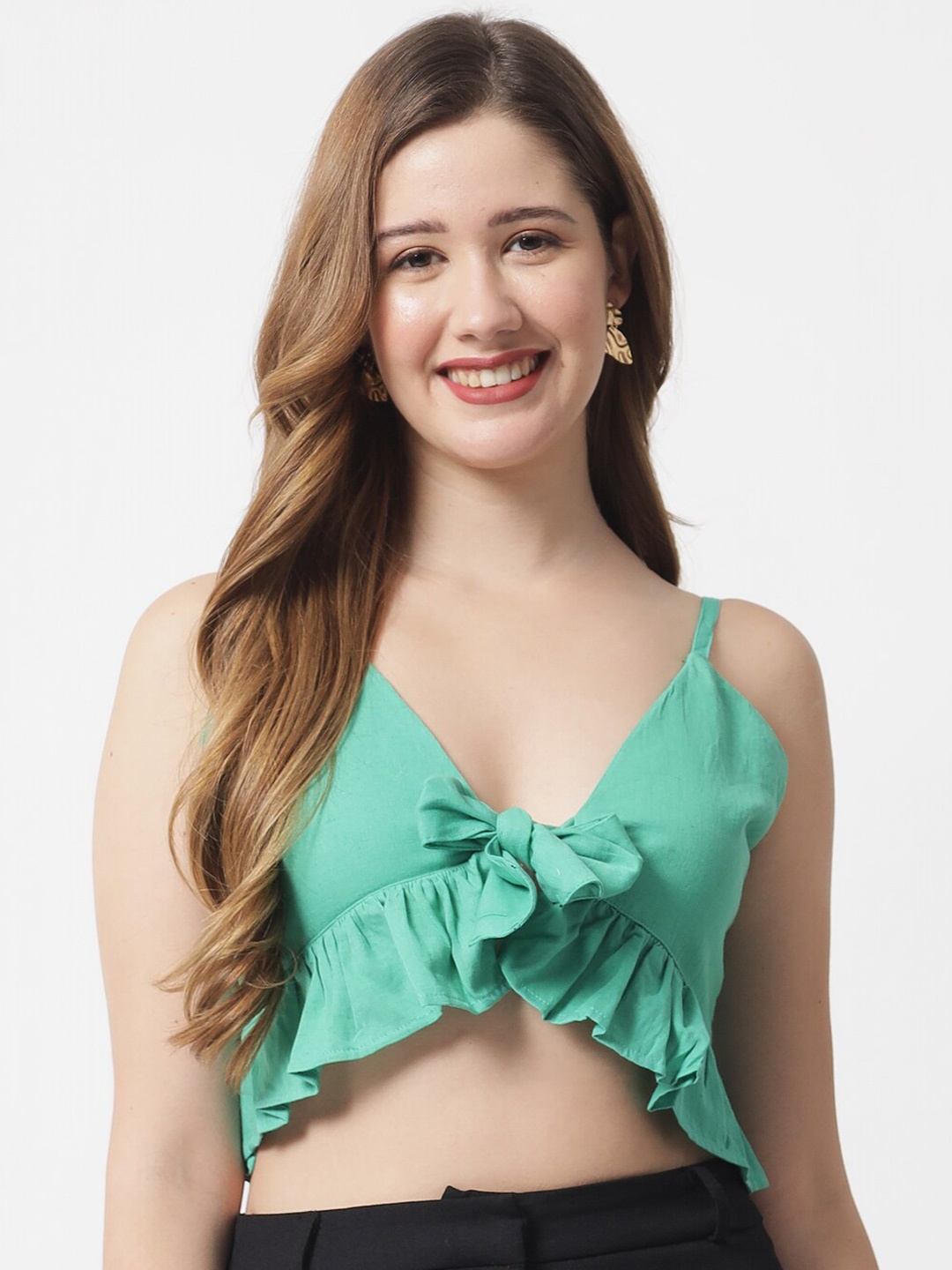 

The Dry State Green Bralette Crop Top