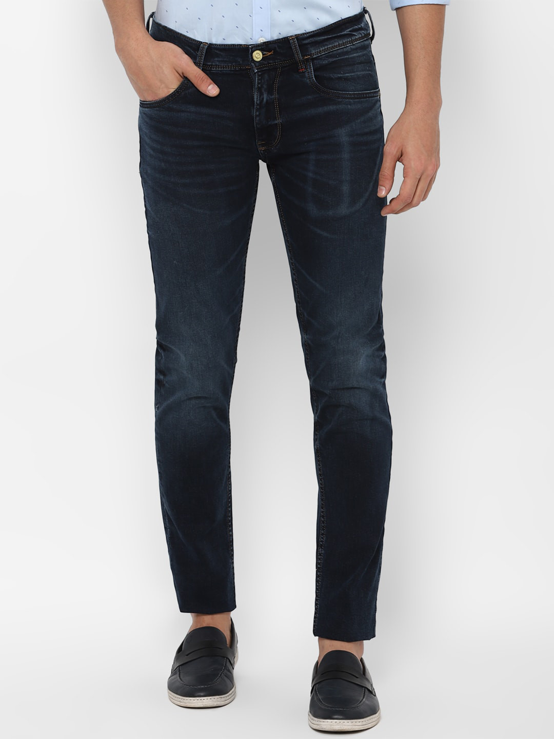 

Allen Solly Men Navy Blue Skinny Fit Light Fade Jeans