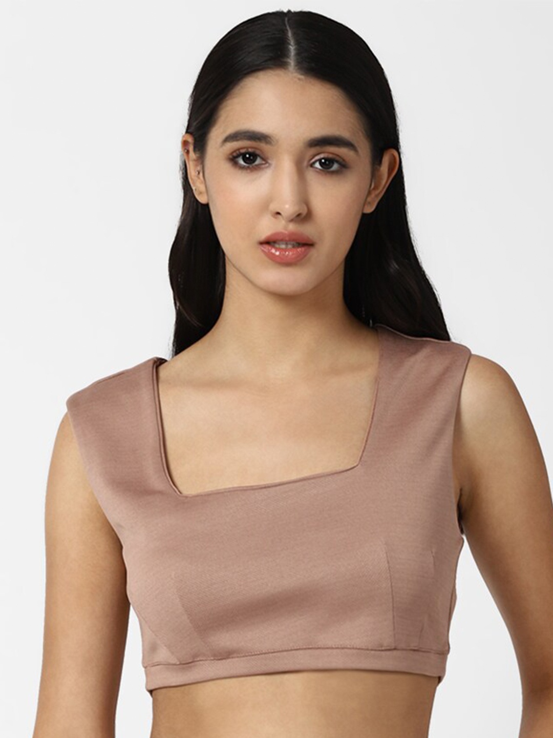 

FOREVER 21 Women Mauve Cotton Crop Top