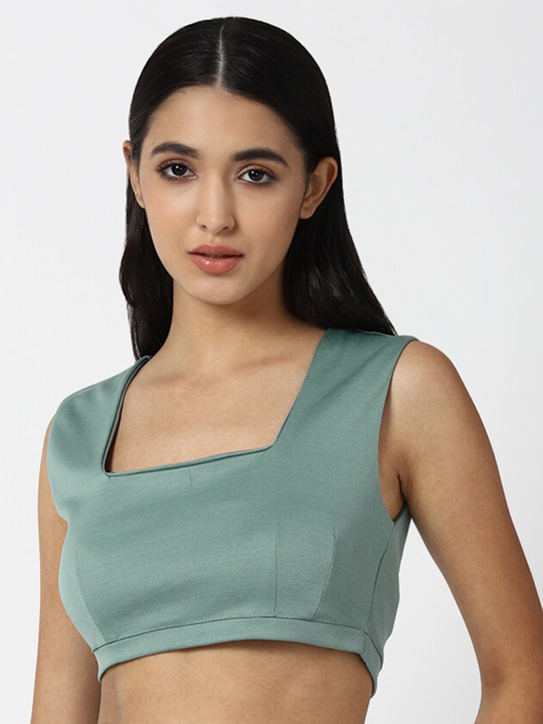 

FOREVER 21 Women Green Bralette Cotton Crop Top
