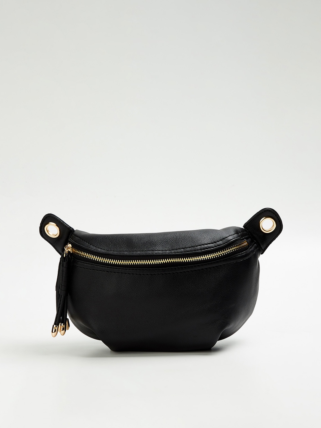 

Ginger by Lifestyle Black Half Moon Sling Bag