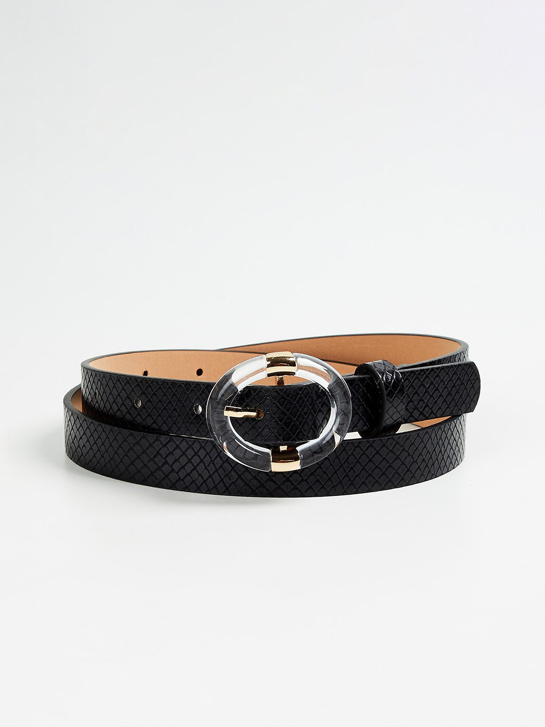 

Ginger by Lifestyle Women Textured Belt, Black