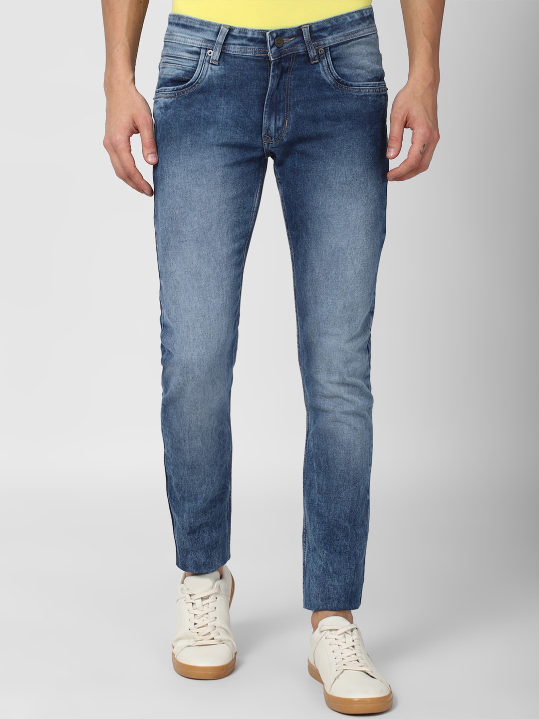 

Peter England Casuals Men Navy Blue Skinny Fit Heavy Fade Jeans
