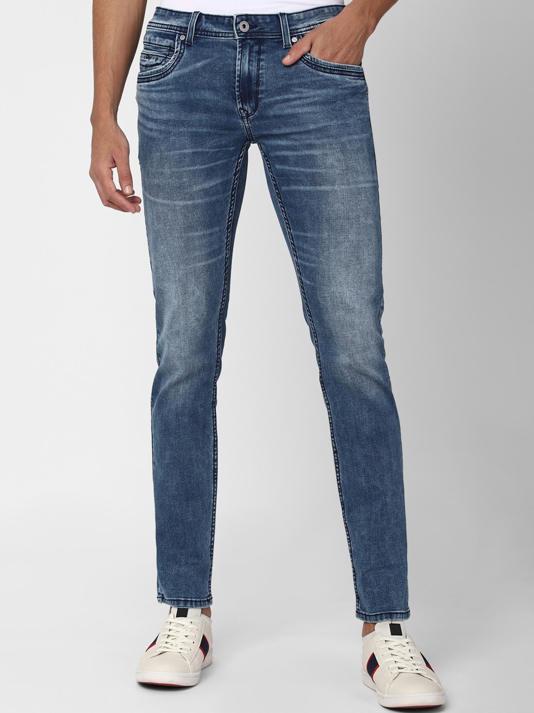 

Peter England Casuals Men Blue Skinny Fit Light Fade Jeans