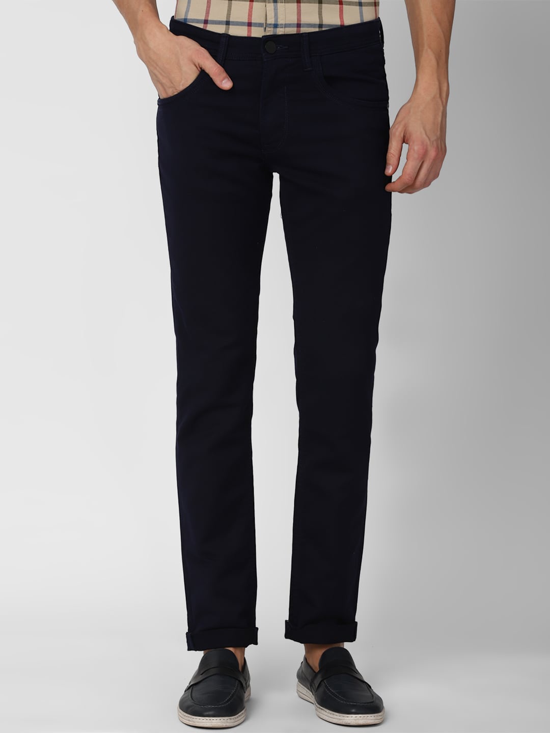 

V Dot Men Navy Blue Slim Fit Jeans